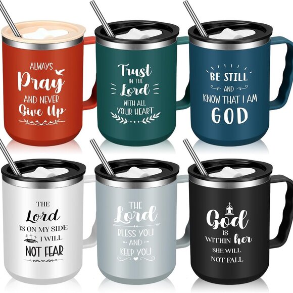 Other - Christian Coffee Mugs Set Insulated 17 oz Bible Verse Religious Gifts